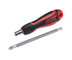 Отвертка комбинированная PH2.0-SL6.5 100мм со сквозным стержнем (сталь S2) JTC