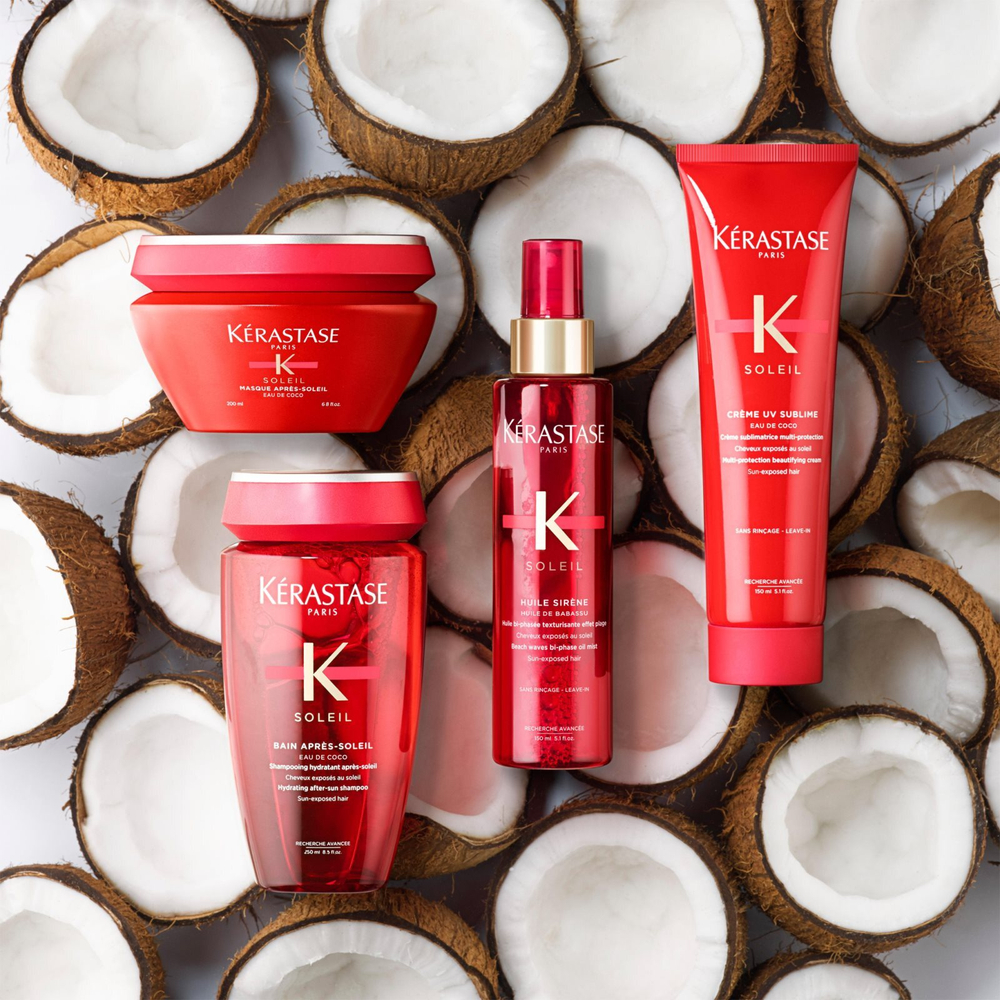Kerastase Soleil Huile Sirene - увлажняющий двухфазный масляный туман для пляжного эффекта /  z filtrem UV 150  ml  / GTIN 3474636695324