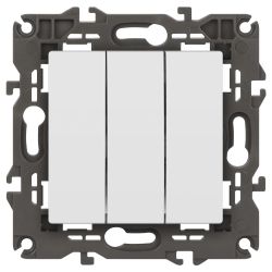 Выключатель ЭРА Elegance 14-1107-01 тройной 10АХ-250В IP20 белый