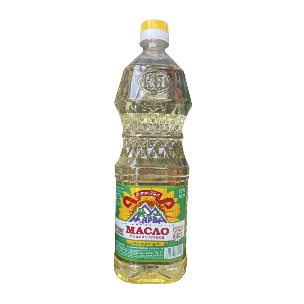 Масло подсолнечное Марва 1л