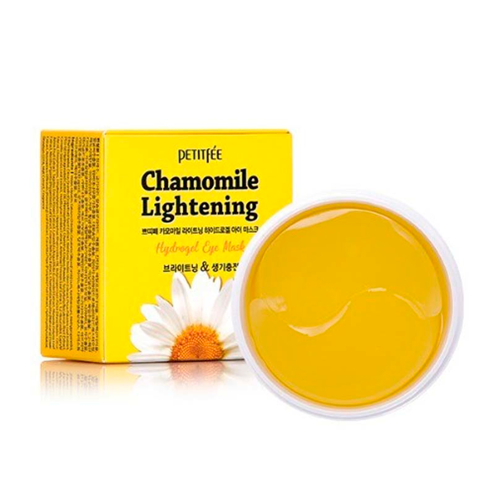 Petitfee Chamomile Lightening Hydrogel Eye Mask патчи против темных кругов с экстрактом ромашки