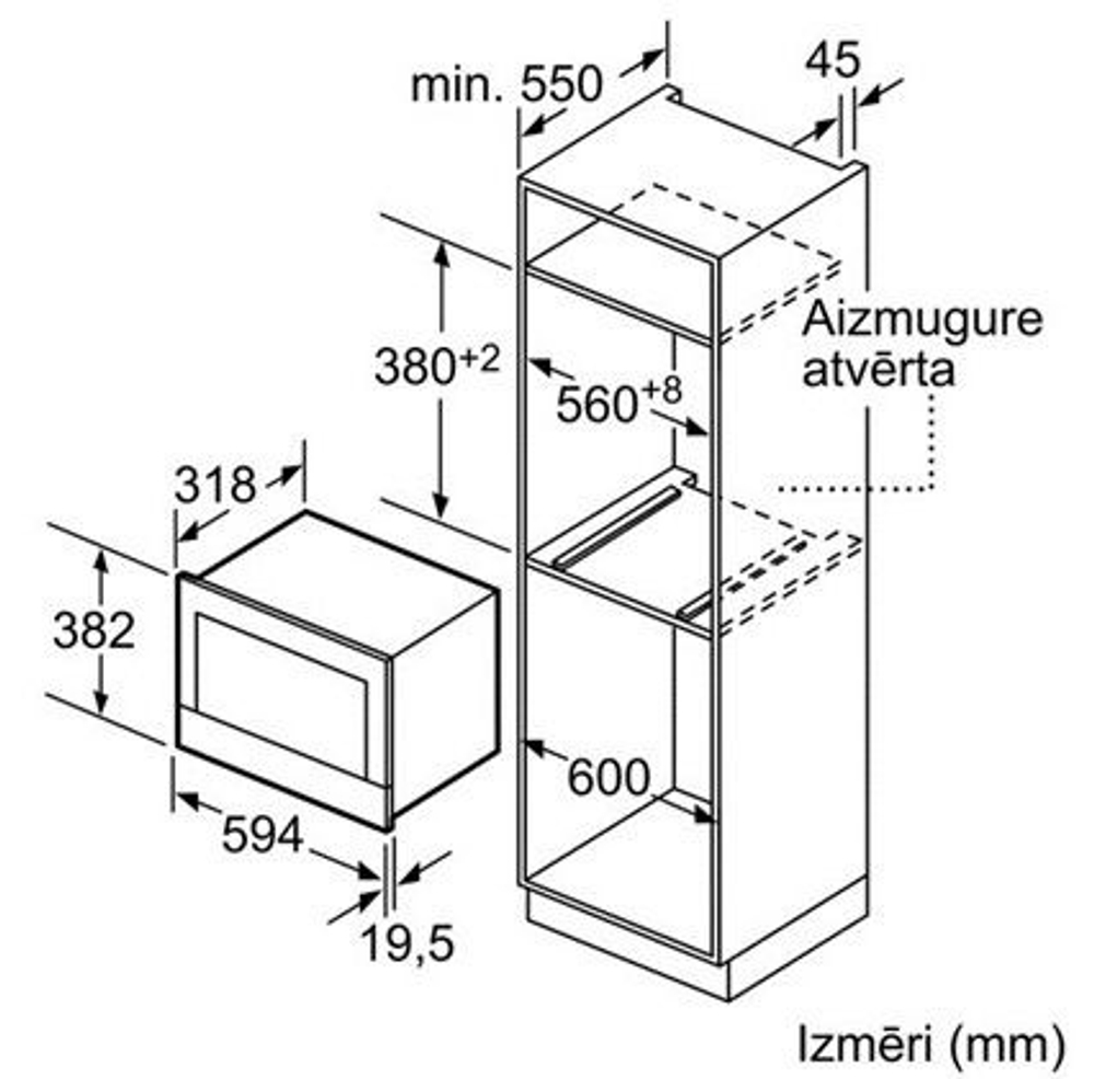 Встраиваемая микроволновая печь Bosch BFL834GC1
