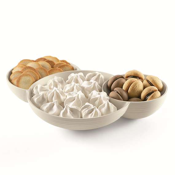 Менажница tierra, молочно-белая