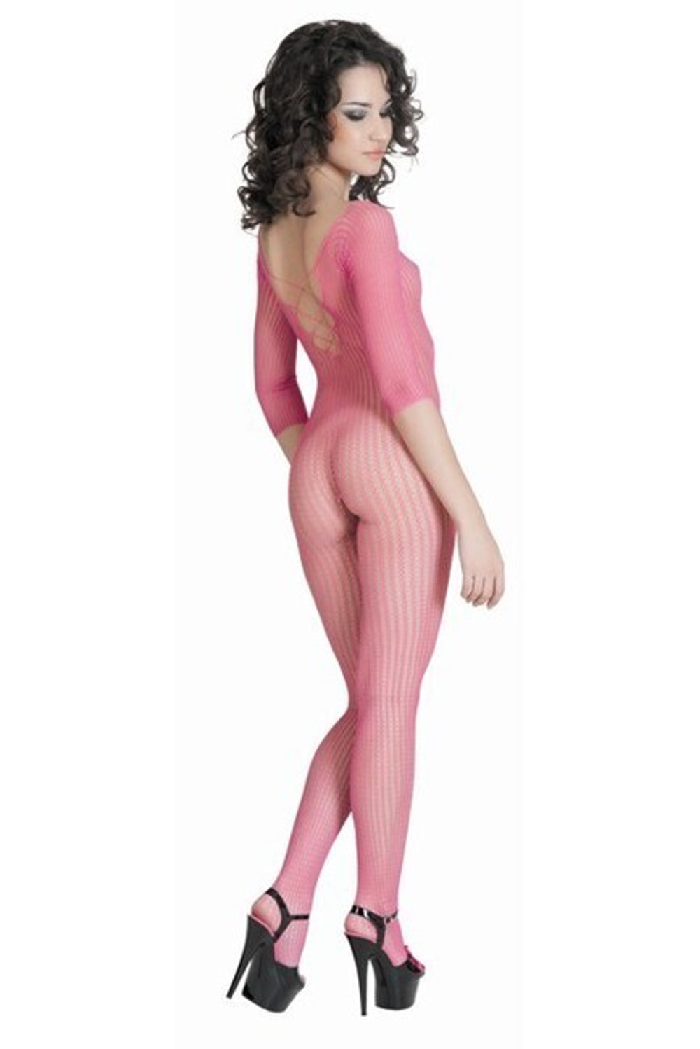 Розовый контактный комбинезон SL (42-46) (Цвет: розовый)