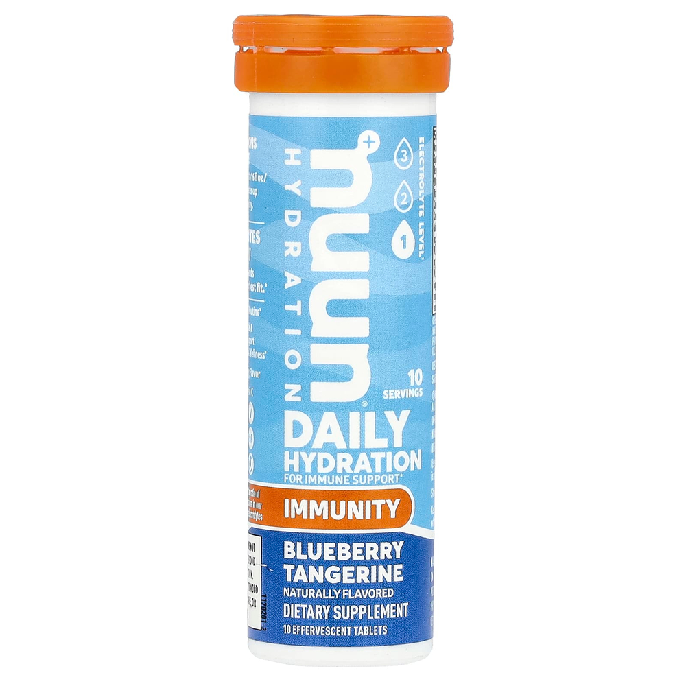 Nuun, Hydration, Immunity, Blueberry Tangerine, 10 шипучих таблеток