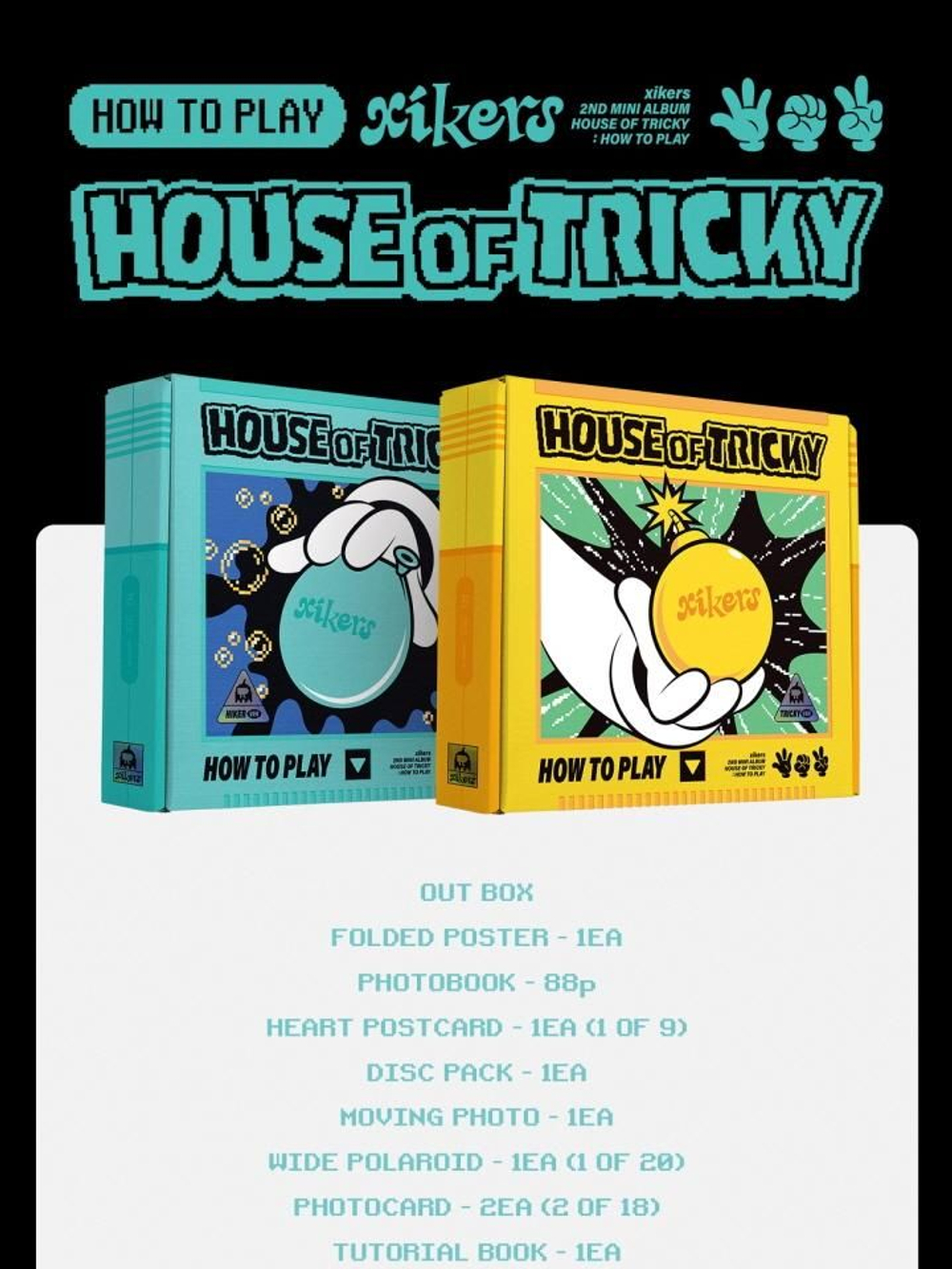 Альбом xikers - HOUSE OF TRICKY : HOW TO PLAY 2nd Mini Album 2 Version SET