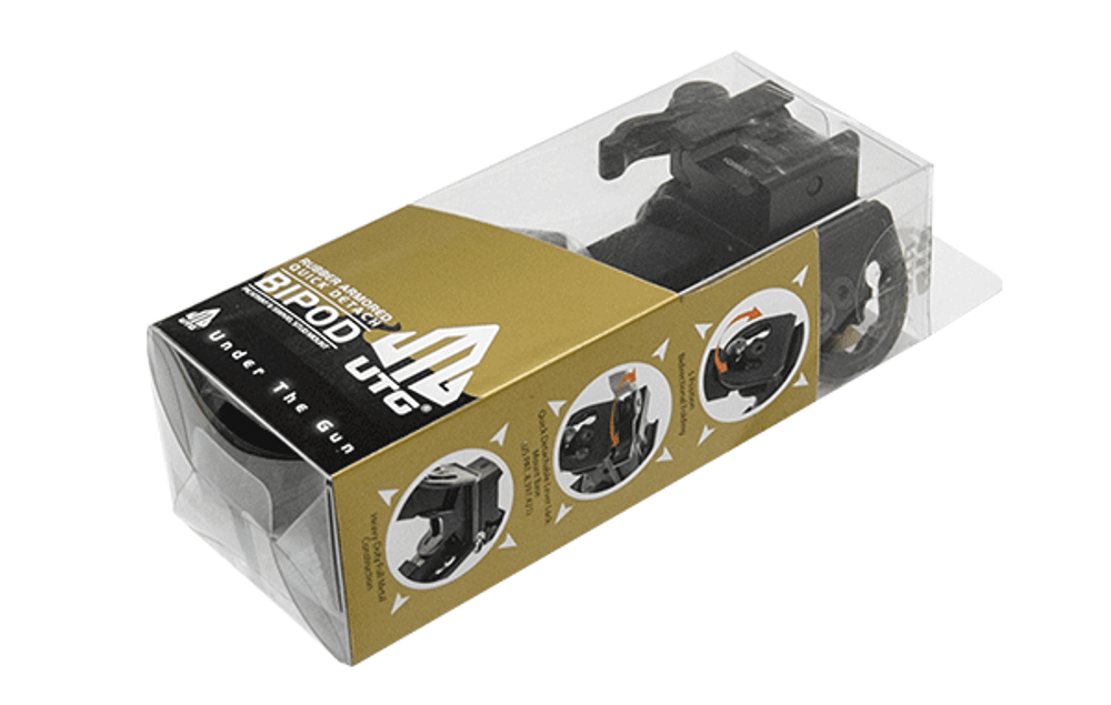 Сошки UTG на антабку и Picatinny, высота 15,2-21,6см (TL-BP20Q-A)