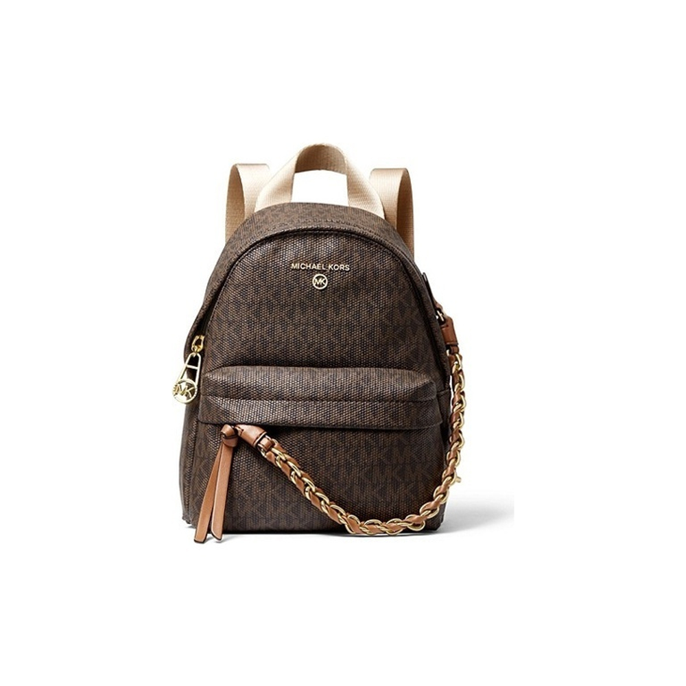 Michael Kors Slater Extra-Small Logo Convertible Backpack Brown