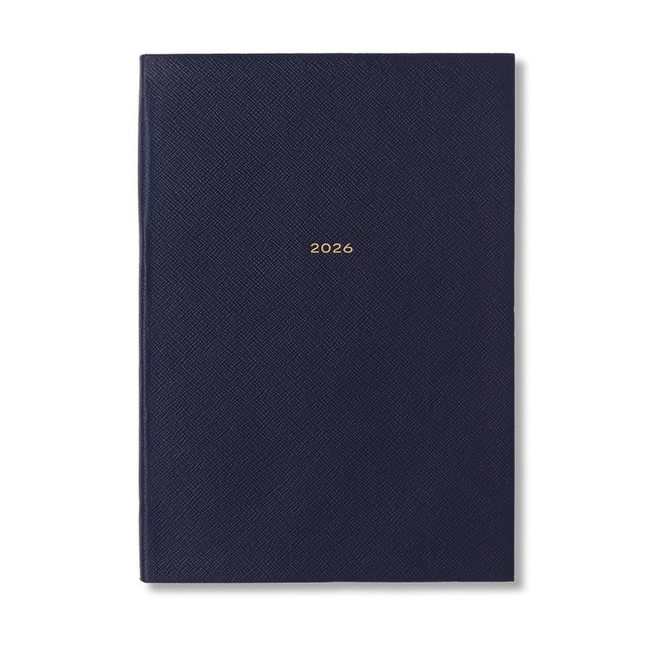 Smythson Ежедневник 2026 W1 Diary in Panama, Navy