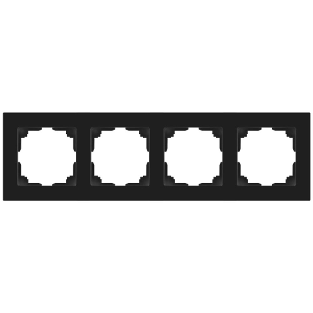 Рамка для розеток и выключателей Intro Accent 6-504-05 на 4 поста, СУ, антрацит