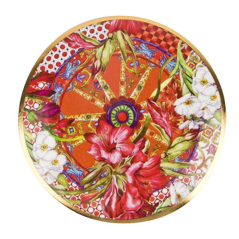 Подсвечник-шкатулка декоративная "Secret Garden"12*4см (фарфор,воск) (подарочная упаковка)