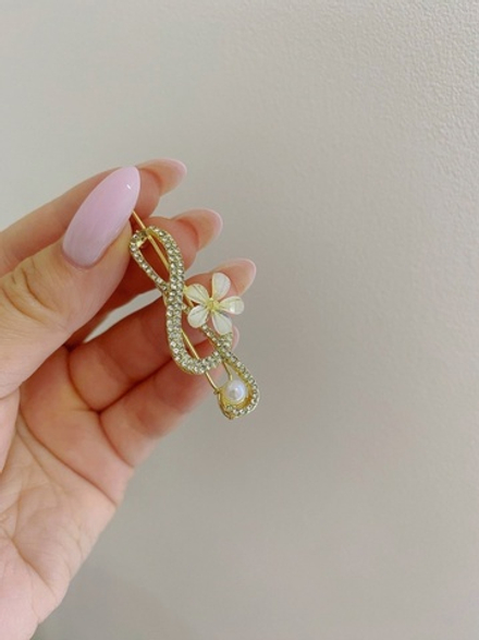 Заколка для волос "Скрипичный ключ. Весна"