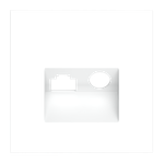 Накладка для розетки TV+RJ45 кат. 6, S70 (белый матовый)