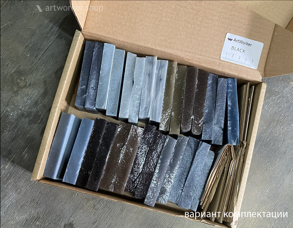 BOXSET BLACK (5 кг)  - набор смальты в кирпичиках