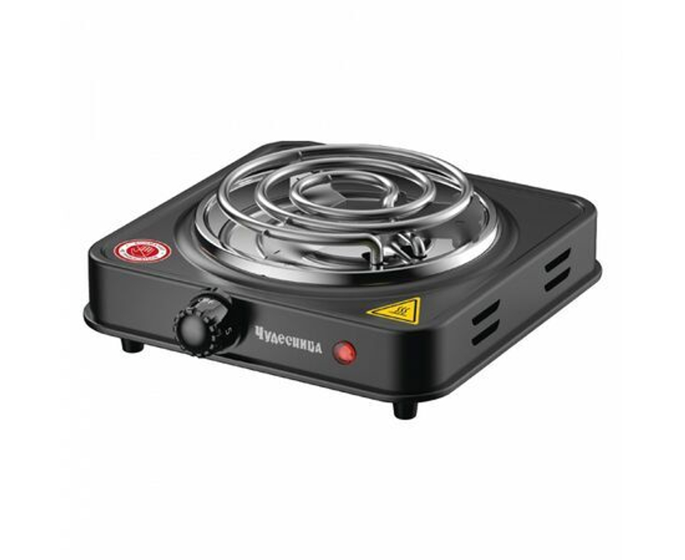 Электроплитка Ditter 1 конфорка спираль ТЭН 1кВт белая