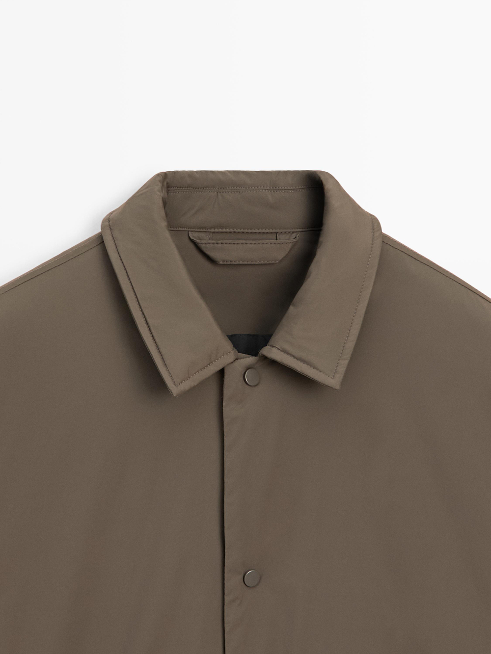 Massimo Dutti Водонепроницаемая легкая стеганая тонкая куртка, хаки