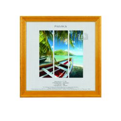 Фоторамка Image Art С18 20х20 деревянная из сосны, цвет янтарь, вставка-прозрачный пластик | Image Art