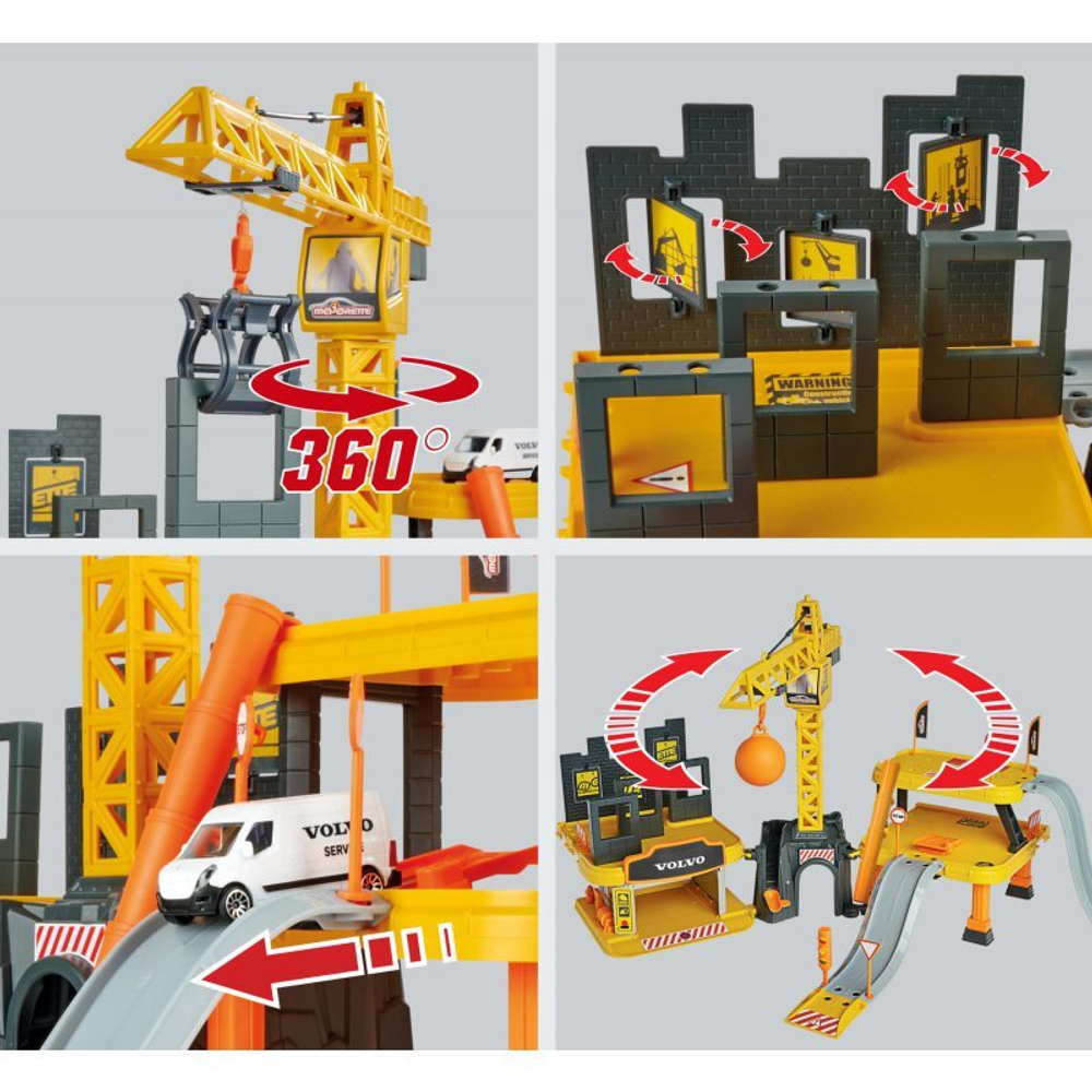 Игровой набор Majorette - строительный комплект Creatix Volvo, 5 машинок 2050032