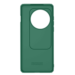 Усиленный чехол зеленого цвета (Dark Green) с защитной шторкой для камеры от Nillkin на OnePlus 13, серия CamShield Pro Case