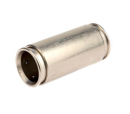 Муфта труба-труба, никелированная латунь