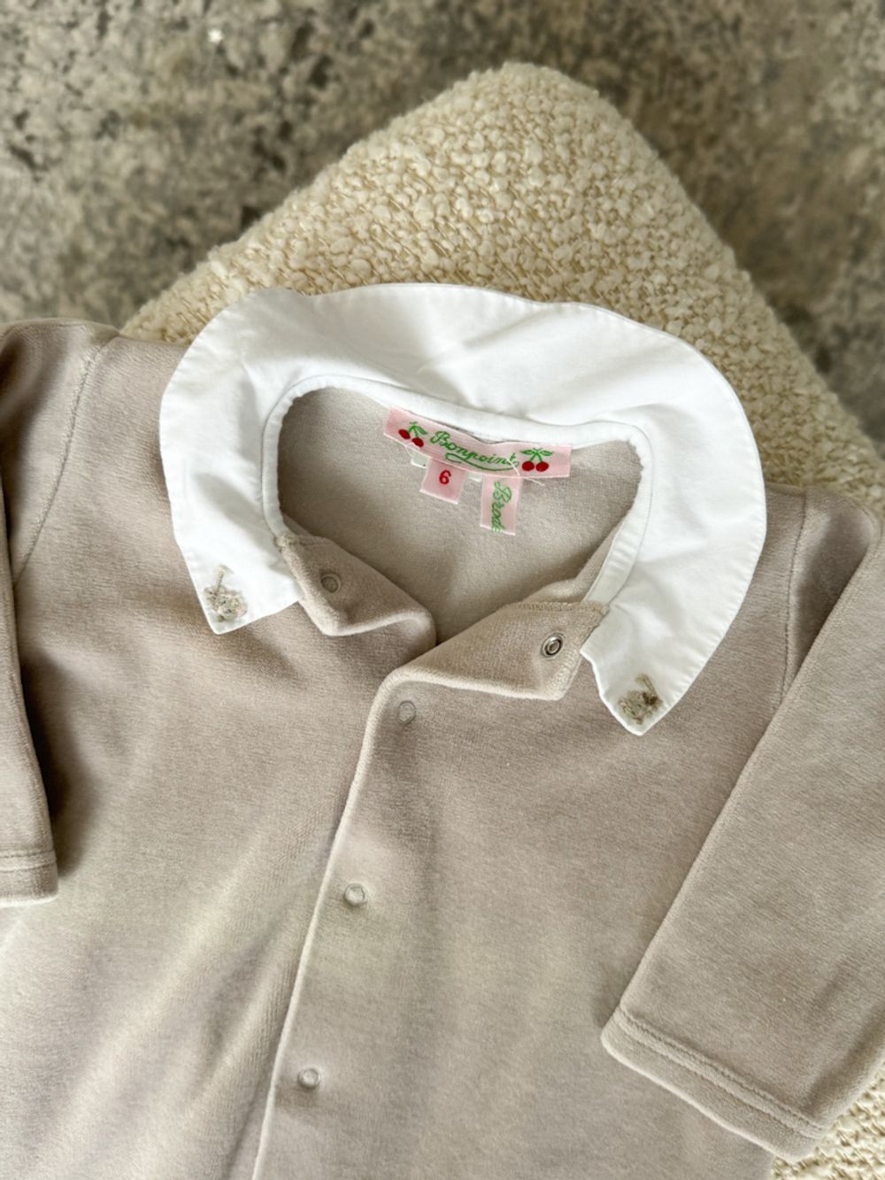 Велюровый комбинезон слип Bonpoint, 68