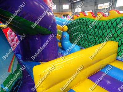 Коммерческий надувной батут "Хижина дракона", 15*8*7 м