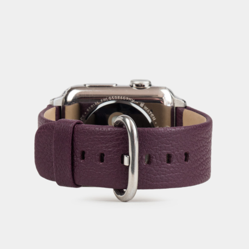 Ремешок для Apple Watch 40/41/42 mm из кожи козы, фиолетового цвета