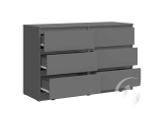 Комод 1202 (6 ящиков) (Ш) МС Челси (графит/графит)