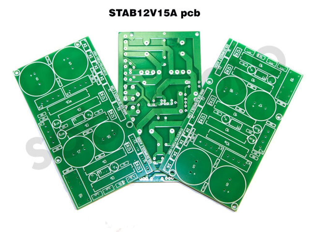"STAB12В15А" двухступенчатый параллельный стабилизатор печатная плата