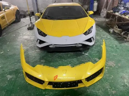 Передний бампер в стиле Tecnica для Lamborghini Huracan LP580 LP610 Evo 2014-2023 Ламборгини Хуракан