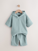 Толстовка с капюшоном и шорты в комплекте для мальчика Next E99-875, Голубой