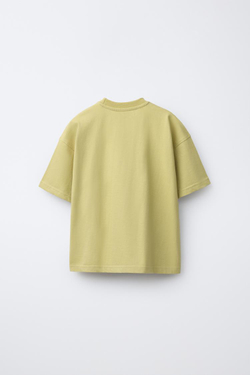 ZARA КОМПЛЕКТ ИЗ ФУТБОЛКИ И ШОРТОВ В ШАХМАТНУЮ КЛЕТКУ, СВЕТЛО-ЗЕЛЕНЫЙ