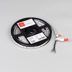 Светодиодная лента RT-B70-10mm 24V RGB (14 W/m, IP20, 5m) (Arlight, Открытый) 040916