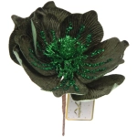 Украшение новогоднее «Пуансеттия - Ночное сияние» 25 см, Изумруд
