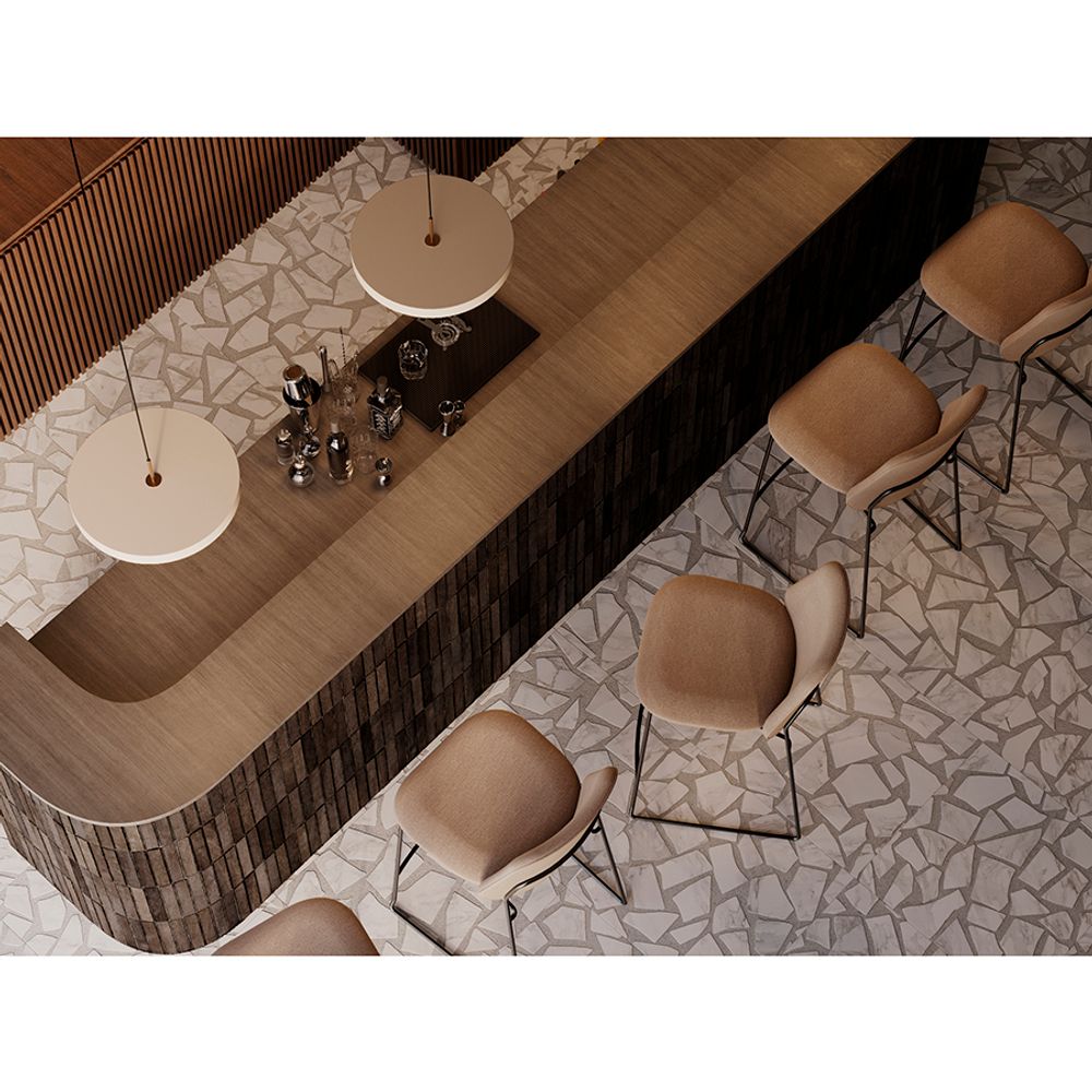 Стул барный Niels, рогожка, темно-коричневый