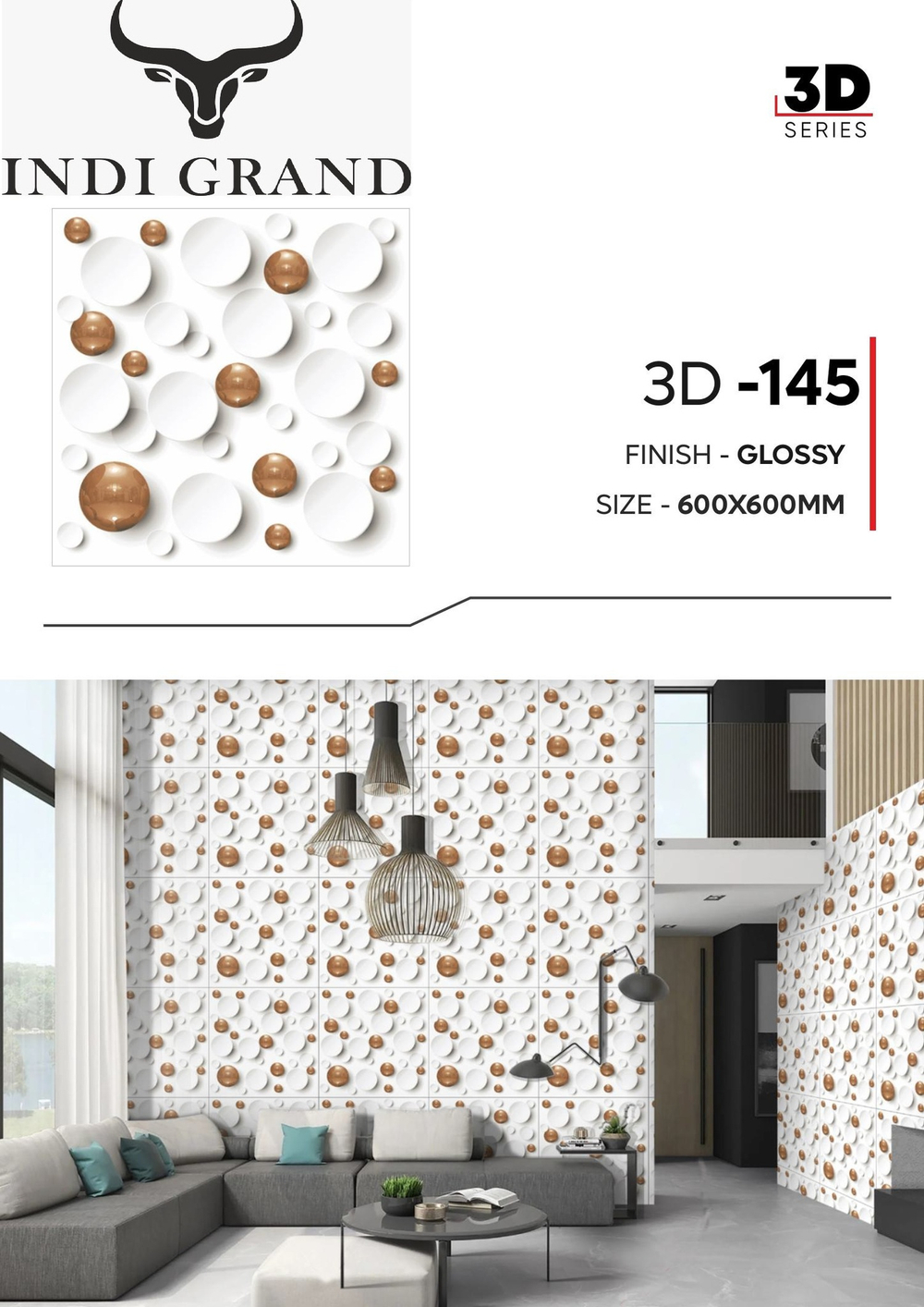 Керамогранит 3D 60х60 glossy-145
