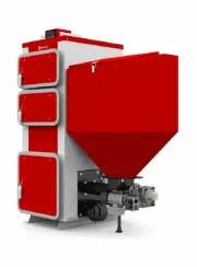 Автоматический твердотопливный котел Q Eko Duo Lux 65 кВт | Бункер 600 л