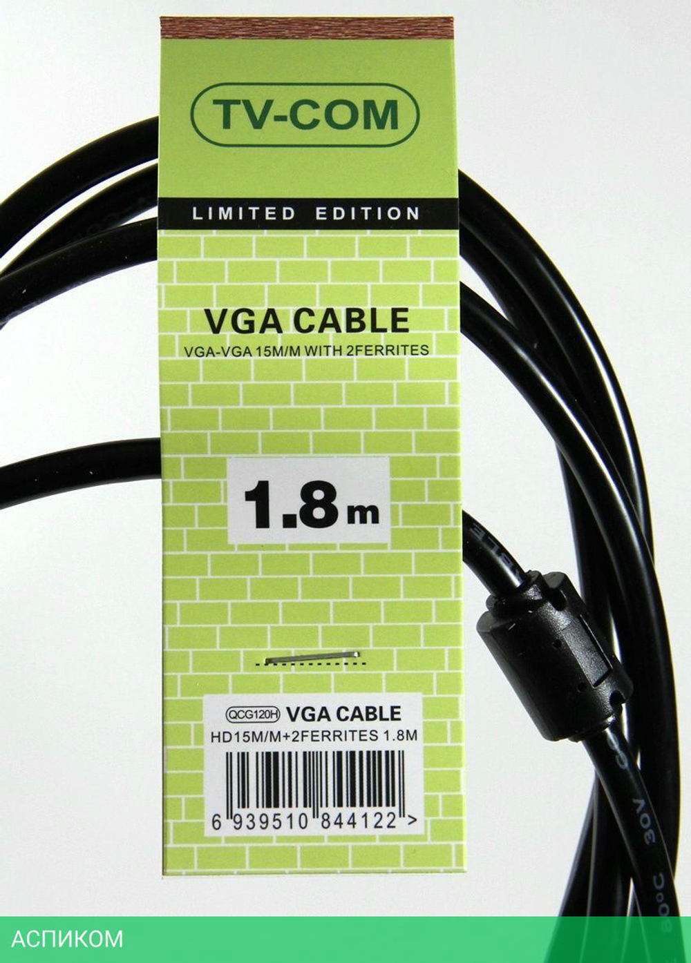 Кабель TV-COM QCG120H-1.8M