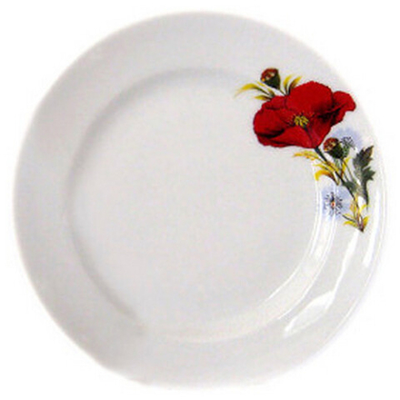 Тарелка мелкая "МАКИ КРАСНЫЕ (Идиллия)" 17 см, Беларусь.