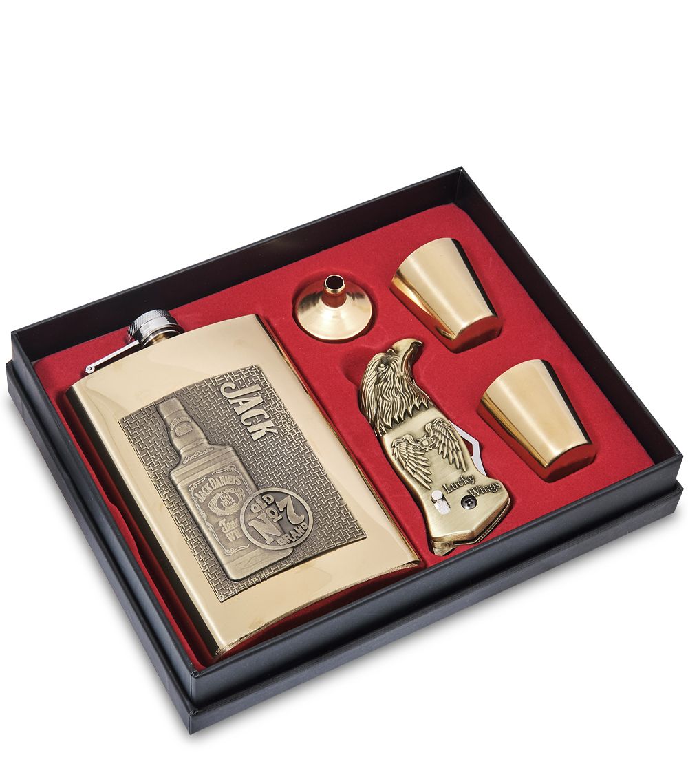 GT-105 Подарочный н-р фляжка с аксессуарами 280 мл