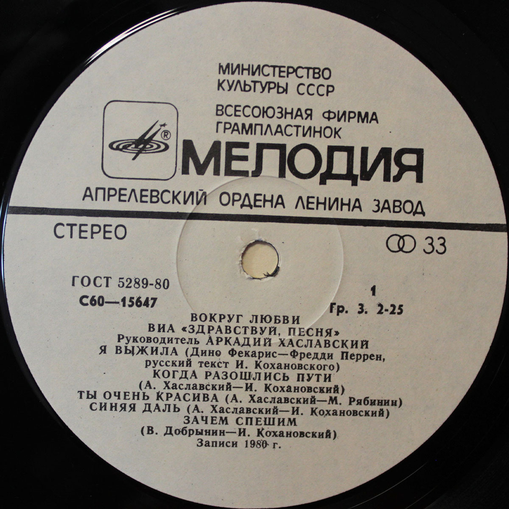 Здравствуй, Песня / Вокруг Любви (LP)