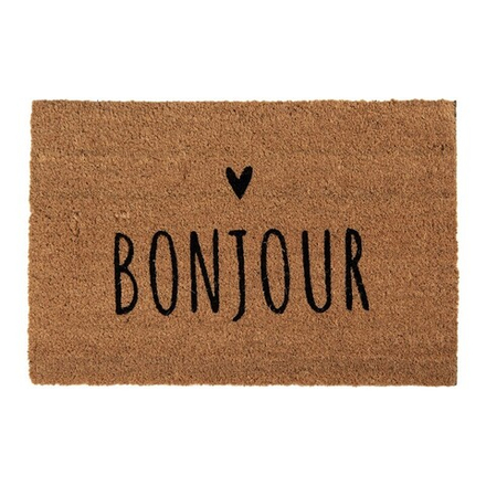 Коврик придверный "Бонжур" 60x40x2см Кокос, резина