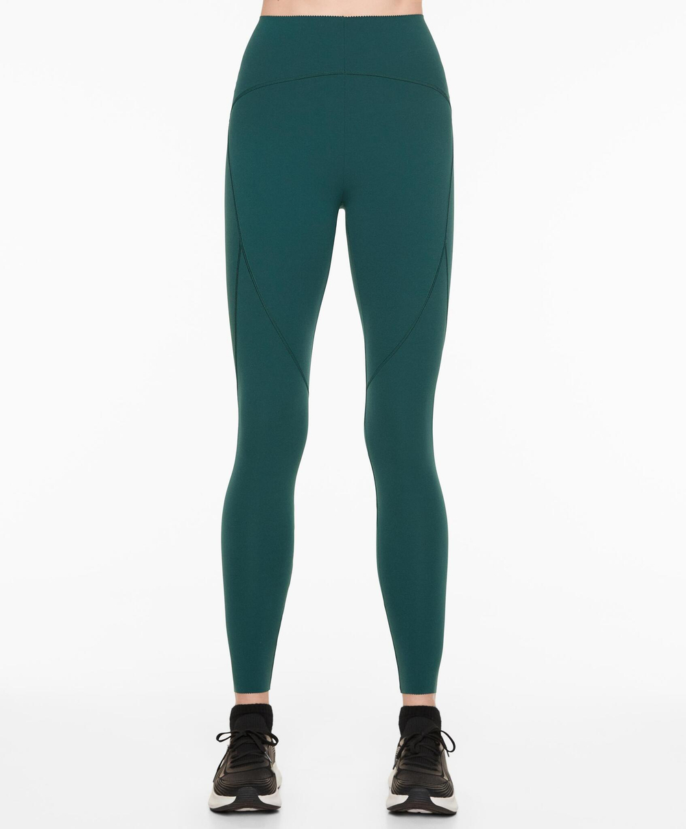 OYSHO Компрессионные легинсы Compressive Basic до щиколотки, длина 65 см, темно-зеленый