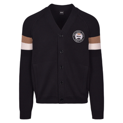 Мужская кофта теннисная BOSS x Matteo Berrettini Granello Cardigan - black