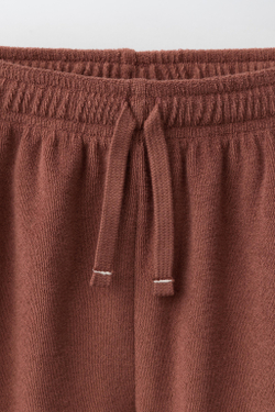 ZARA X PUKAS ШОРТЫ PUKAS SURF ИЗ МАХРОВОЙ ТКАНИ, КОРИЧНЕВЫЙ