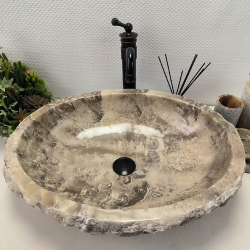 Раковина из оникса Erozy Grey EO-62187 60*47*15 0094