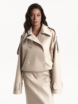 Косуха экокожа в молочном цвете