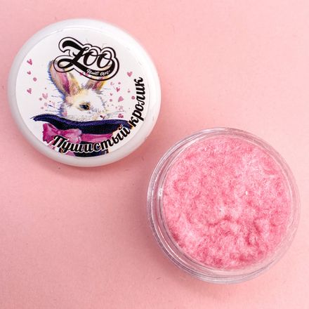 Zoo nail Флок для дизайна ногтей Пушистый кролик розовый, 1гр