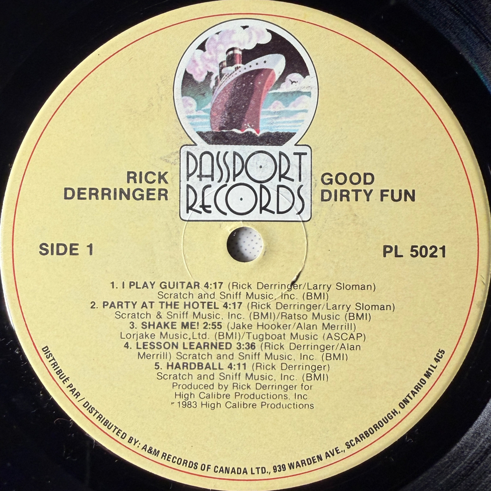 Rick Derringer ‎– Good Dirty Fun (Канада 1983г.)