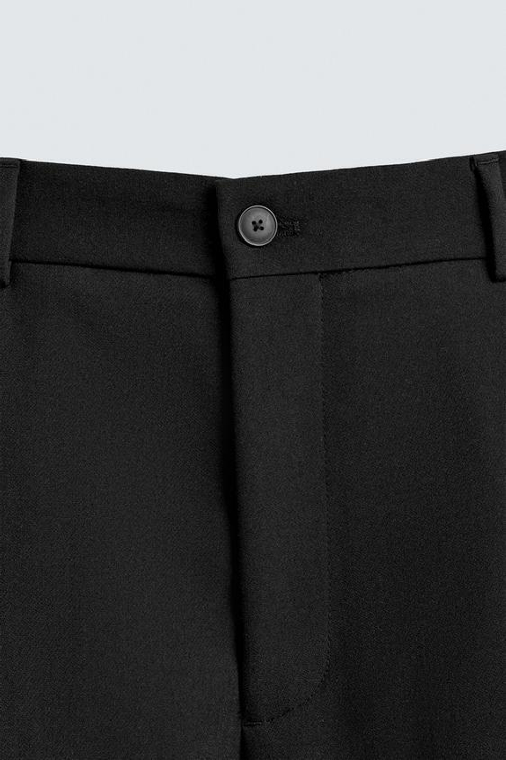 ZARA БРЮКИ RELAXED FIT СО СКЛАДКАМИ, ЧЕРНЫЙ